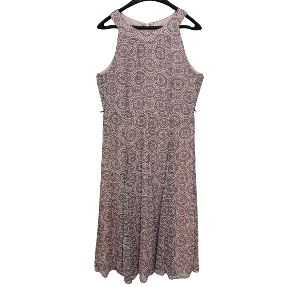 Tommy Hilfiger Women's Petites Printed Chiffon Halter Dress